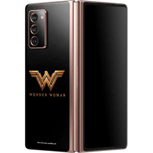 DC Comics Wonder Woman Gold Emblem Galaxy Z Fold2 5G Skin