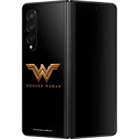 DC Comics Wonder Woman Gold Emblem Galaxy Z Fold3 5G Skin