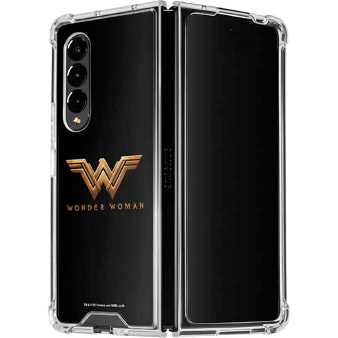 DC Comics Wonder Woman Gold Emblem Galaxy Z Fold4 5G Clear Case