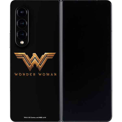 DC Comics Wonder Woman Gold Emblem Galaxy Z Fold4 5G Skin