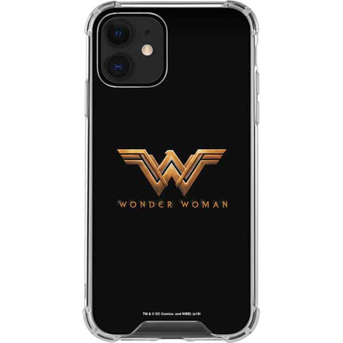 DC Comics Wonder Woman Gold Emblem iPhone 12 Clear Case