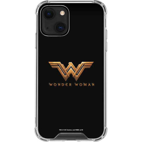 DC Comics Wonder Woman Gold Emblem iPhone 14 Plus Clear Case