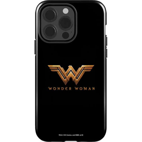 DC Comics Wonder Woman Gold Emblem iPhone 15 Pro Impact Case