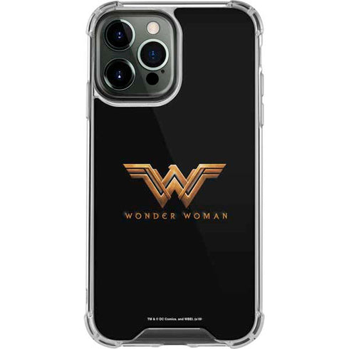 DC Comics Wonder Woman Gold Emblem iPhone 15 Pro Max Clear Case