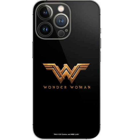 DC Comics Wonder Woman Gold Emblem iPhone 14 Pro Skin