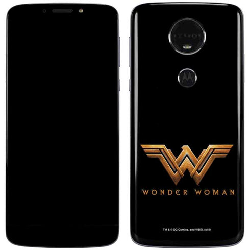 DC Comics Wonder Woman Gold Emblem Moto E5 Plus Skin