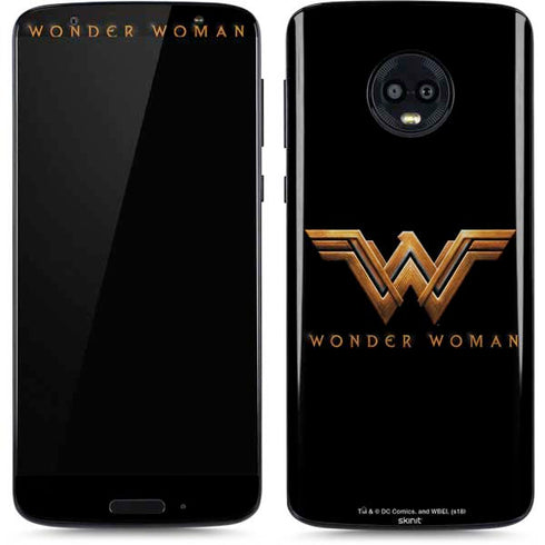 DC Comics Wonder Woman Gold Emblem Moto G6 Skin