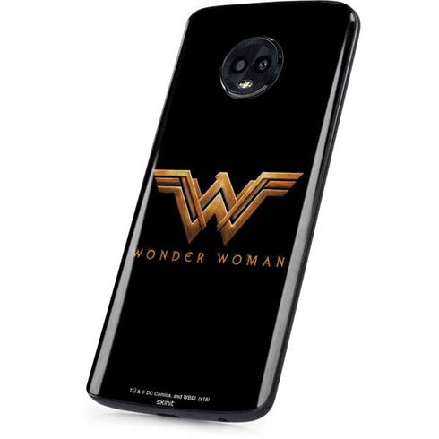 DC Comics Wonder Woman Gold Emblem Moto G6 Skin