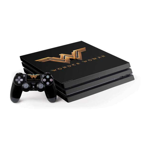 DC Comics Wonder Woman Gold Emblem PS4 Pro Bundle Skin
