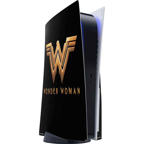 DC Comics Wonder Woman Gold Emblem PS5 Console Skin