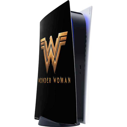 DC Comics Wonder Woman Gold Emblem PS5 Digital Edition Console Skin