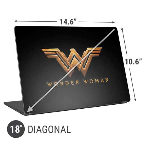 DC Comics Wonder Woman Gold Emblem Universal Laptop 18in (14.6 x 10.6in) Skin
