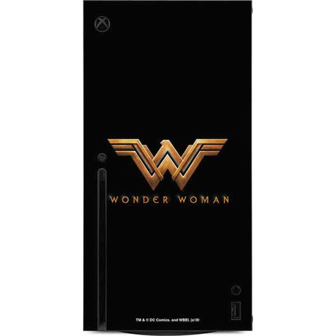 DC Comics Wonder Woman Gold Emblem Xbox Series X Console Skin