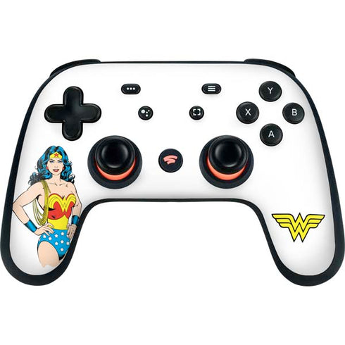 DC Comics Wonder Woman Classic Art Pose Google Stadia Controller Skin