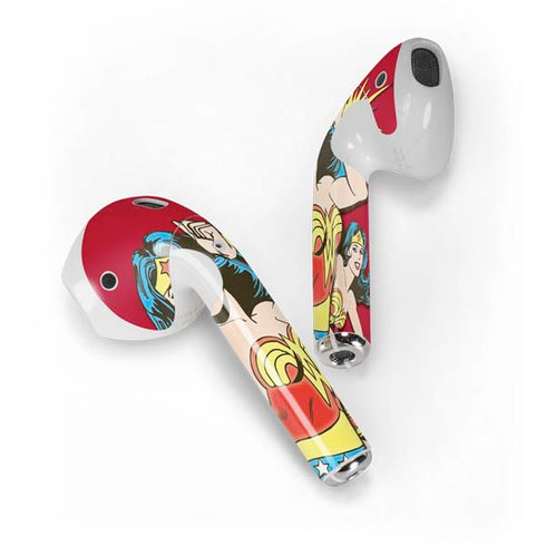 DC Comics Wonder Woman Vintage Action pose Apple AirPods Skin