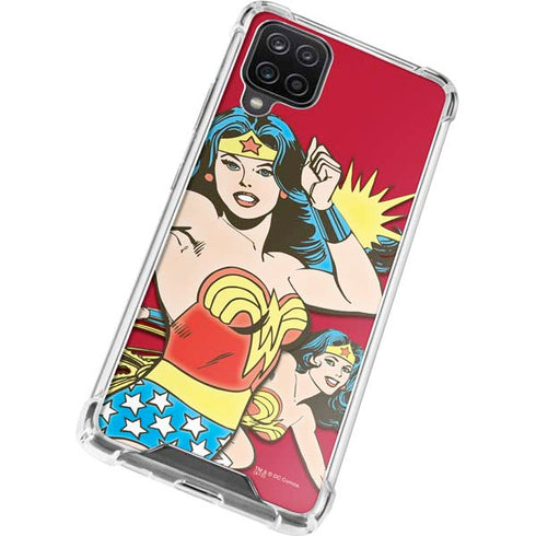 DC Comics Wonder Woman Vintage Action pose Galaxy A12 Clear Case