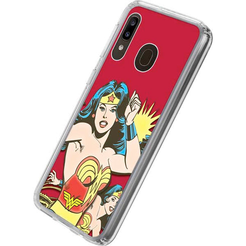 DC Comics Wonder Woman Vintage Action pose Galaxy A20 Clear Case