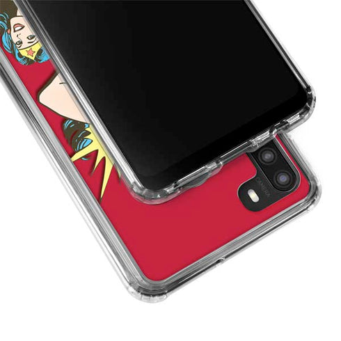 DC Comics Wonder Woman Vintage Action pose Galaxy A21 Clear Case