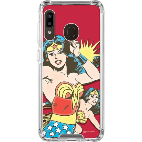 DC Comics Wonder Woman Vintage Action pose Galaxy A30 Clear Case