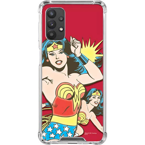 DC Comics Wonder Woman Vintage Action pose Galaxy A32 5G Clear Case