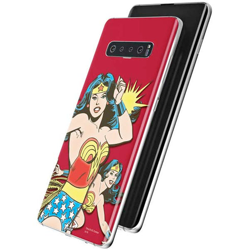 DC Comics Wonder Woman Vintage Action pose Galaxy S10 Plus Skin