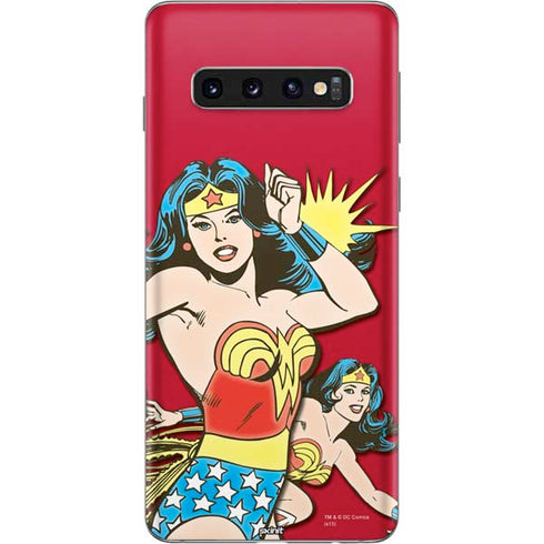 DC Comics Wonder Woman Vintage Action pose Galaxy S10 Skin