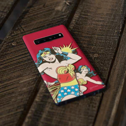 DC Comics Wonder Woman Vintage Action pose Galaxy S10 Skin