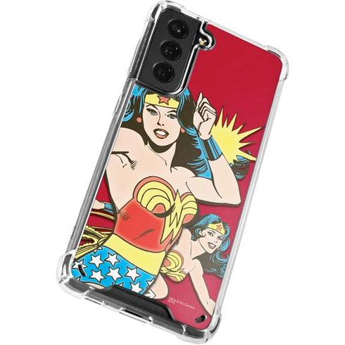 DC Comics Wonder Woman Vintage Action pose Galaxy S21 Plus 5G Clear Case