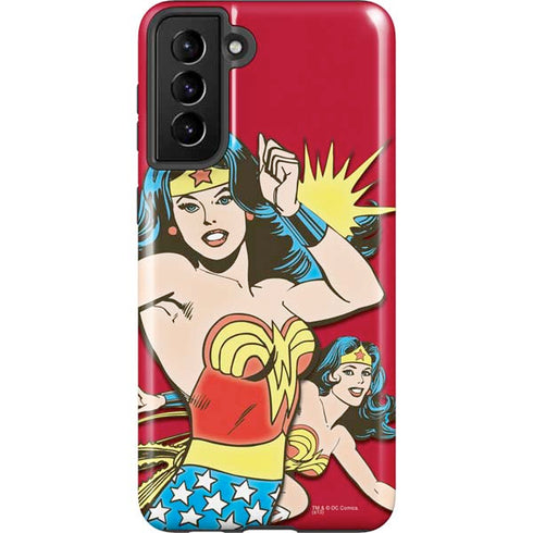 DC Comics Wonder Woman Vintage Action pose Galaxy S21 Plus 5G Pro Case