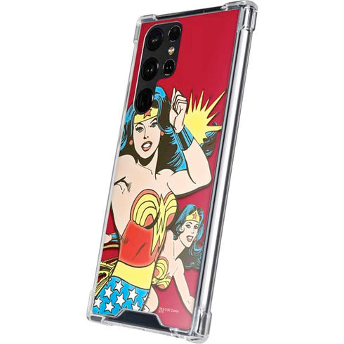 DC Comics Wonder Woman Vintage Action pose Galaxy S22 Ultra Clear Case