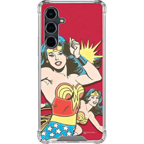 DC Comics Wonder Woman Vintage Action pose Galaxy S23 FE Clear Case