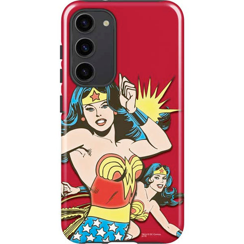 DC Comics Wonder Woman Vintage Action pose Galaxy S23 Plus Pro Case