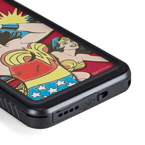 DC Comics Wonder Woman Vintage Action pose Galaxy S23 Waterproof Case