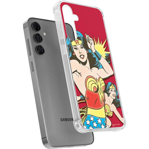 DC Comics Wonder Woman Vintage Action pose Galaxy S24 Plus Clear Case