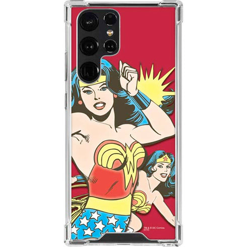 DC Comics Wonder Woman Vintage Action pose Galaxy S24 Ultra Clear Case