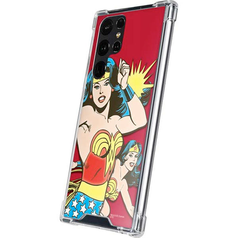 DC Comics Wonder Woman Vintage Action pose Galaxy S24 Ultra Clear Case