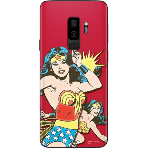 DC Comics Wonder Woman Vintage Action pose Galaxy S9 Plus Skin