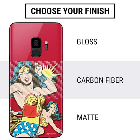 DC Comics Wonder Woman Vintage Action pose Galaxy S9 Skin