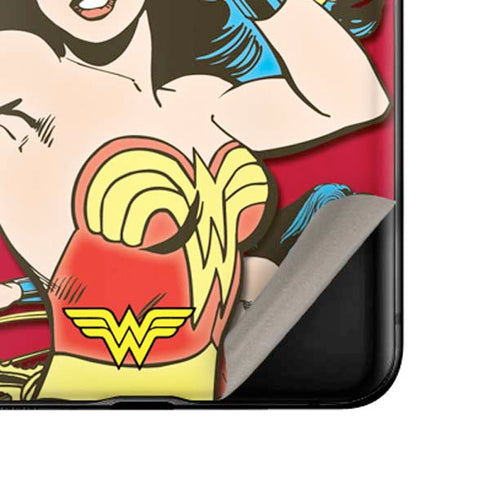DC Comics Wonder Woman Vintage Action pose Galaxy Z Flip Skin