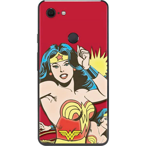 DC Comics Wonder Woman Vintage Action pose Google Pixel 3 XL Skin