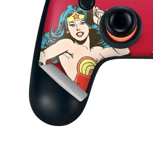 DC Comics Wonder Woman Vintage Action pose Google Stadia Controller Skin