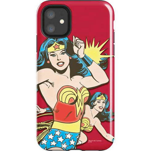 DC Comics Wonder Woman Vintage Action pose iPhone 11 Impact Case