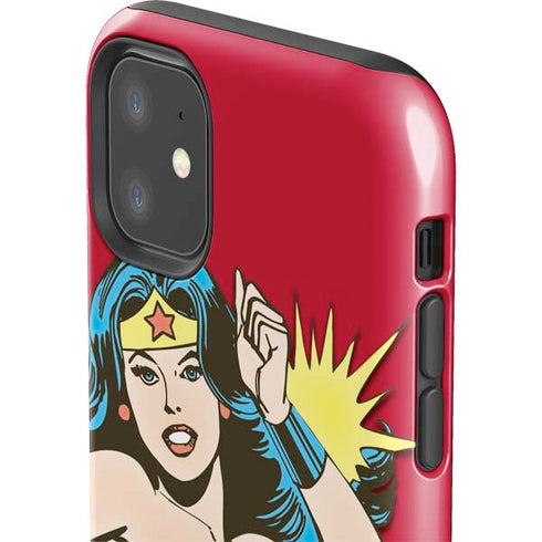 DC Comics Wonder Woman Vintage Action pose iPhone 11 Impact Case