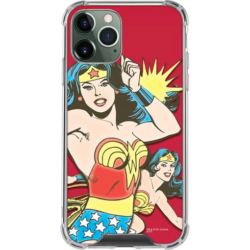 DC Comics Wonder Woman Vintage Action pose iPhone 11 Pro Max Clear Case