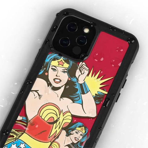DC Comics Wonder Woman Vintage Action pose iPhone 12 Pro Waterproof Case
