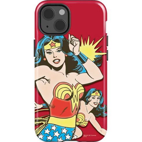 DC Comics Wonder Woman Vintage Action pose iPhone 15 Impact Case