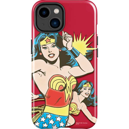 DC Comics Wonder Woman Vintage Action pose iPhone 14 Plus Impact Case