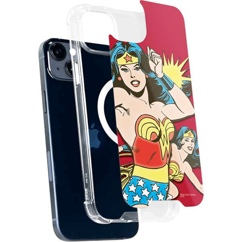 DC Comics Wonder Woman Vintage Action pose iPhone 15 Plus MagSafe Case