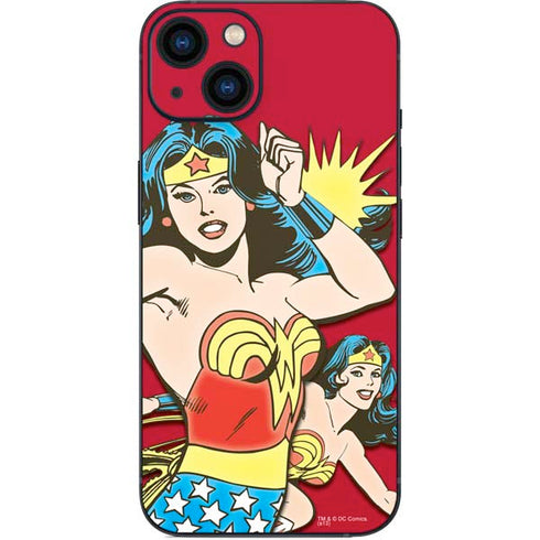 DC Comics Wonder Woman Vintage Action pose iPhone 14 Plus Skin
