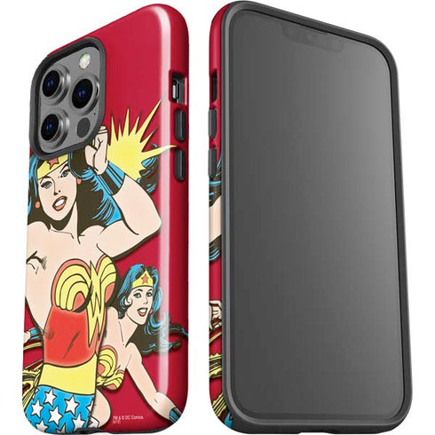 DC Comics Wonder Woman Vintage Action pose iPhone 15 Pro Impact Case